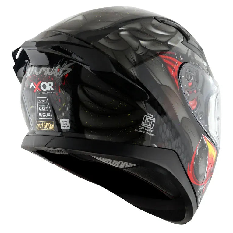 AXOR Apex Venomous Black Grey Full Face Helmet