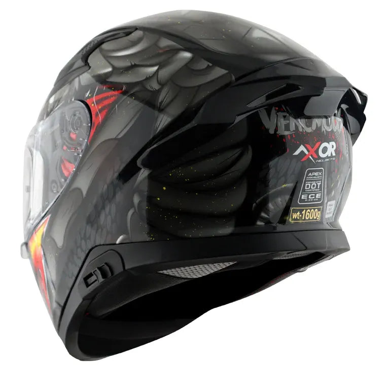 AXOR Apex Venomous Black Grey Full Face Helmet