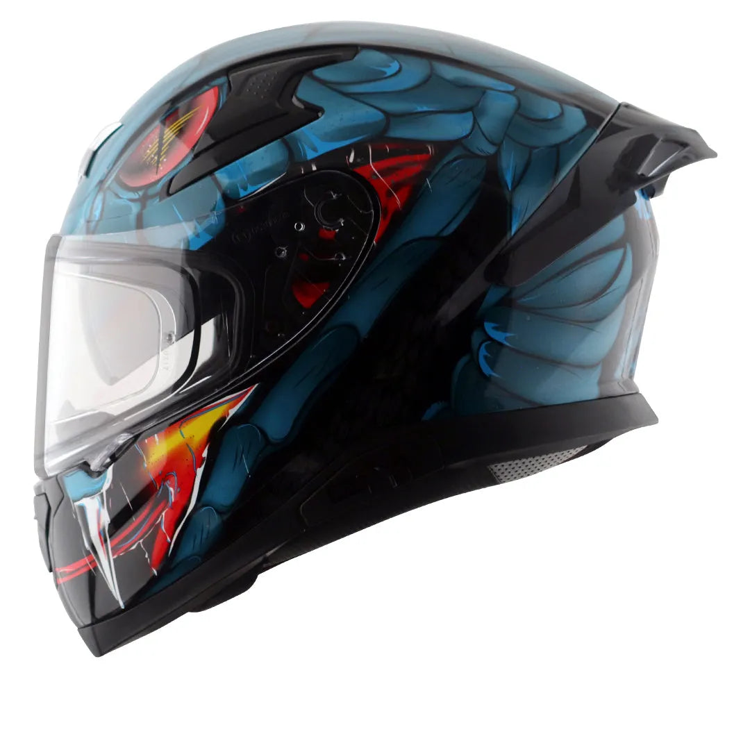 AXOR Apex Venomous Black M Blue Full Face Helmet