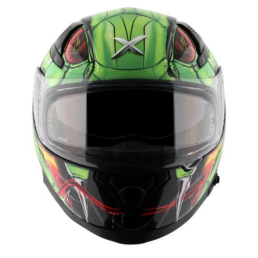 AXOR Apex Venomous Black Neon Green Full Face Helmet