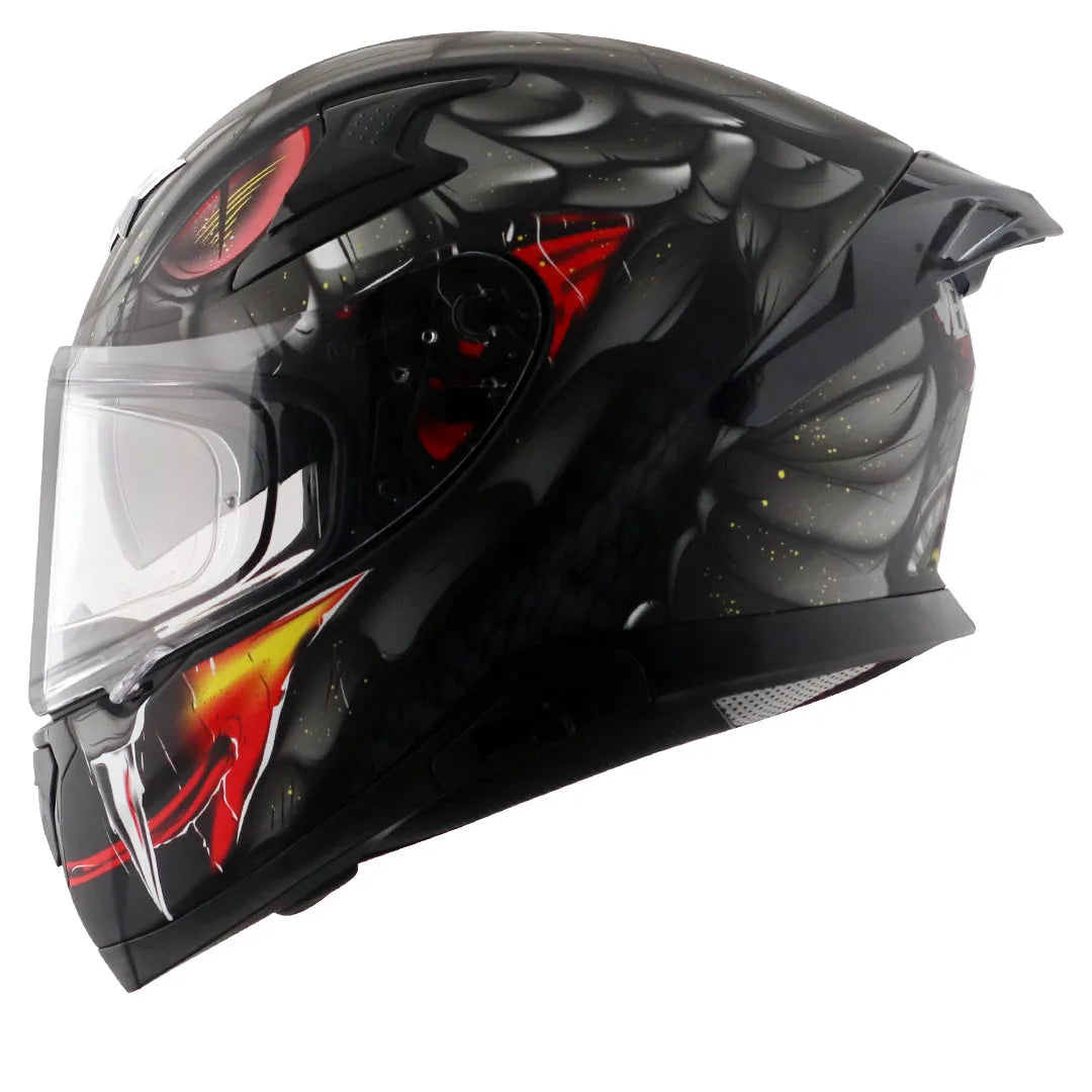 AXOR Apex Venomous Dull Black Grey Full Face Helmet