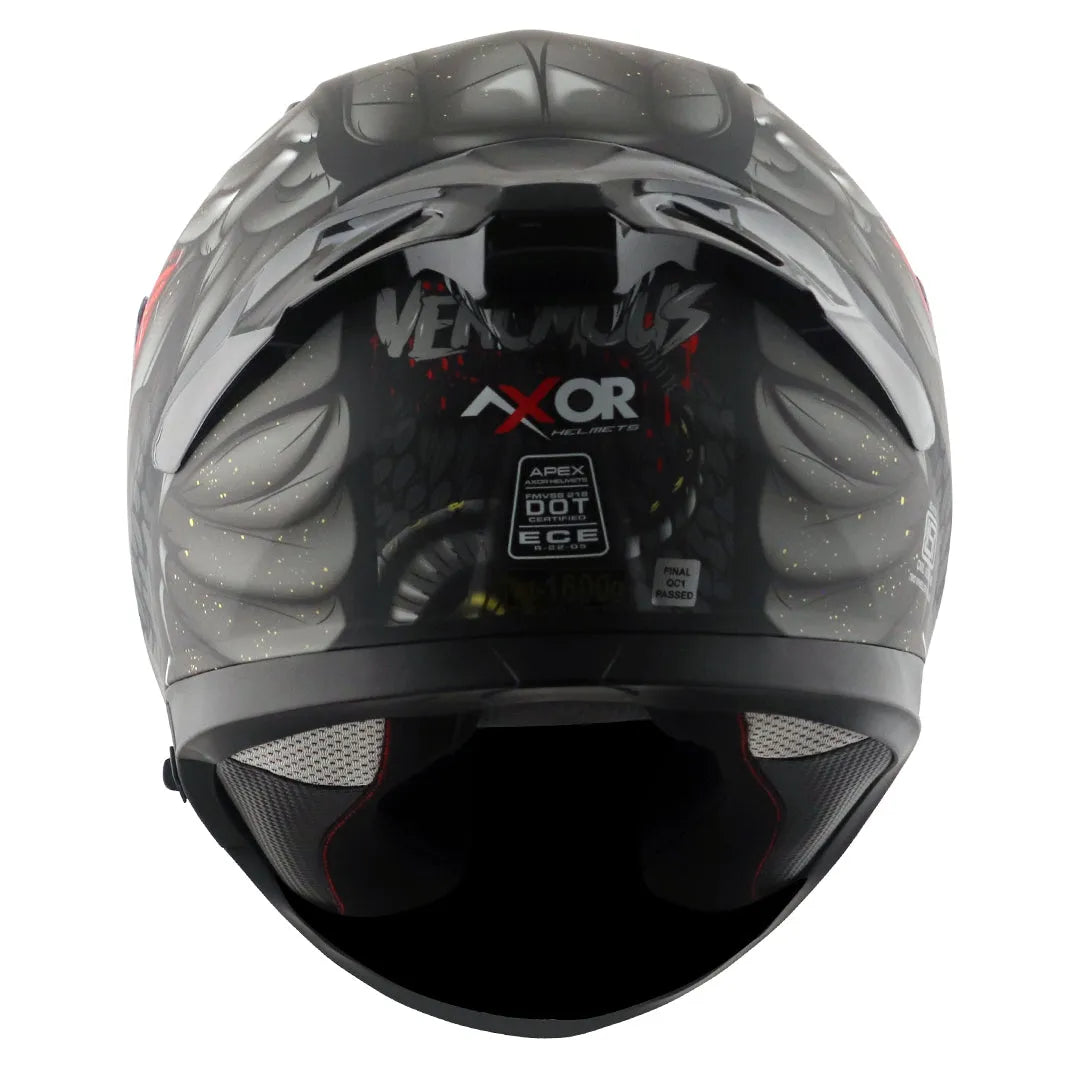 AXOR Apex Venomous Dull Black Grey Full Face Helmet