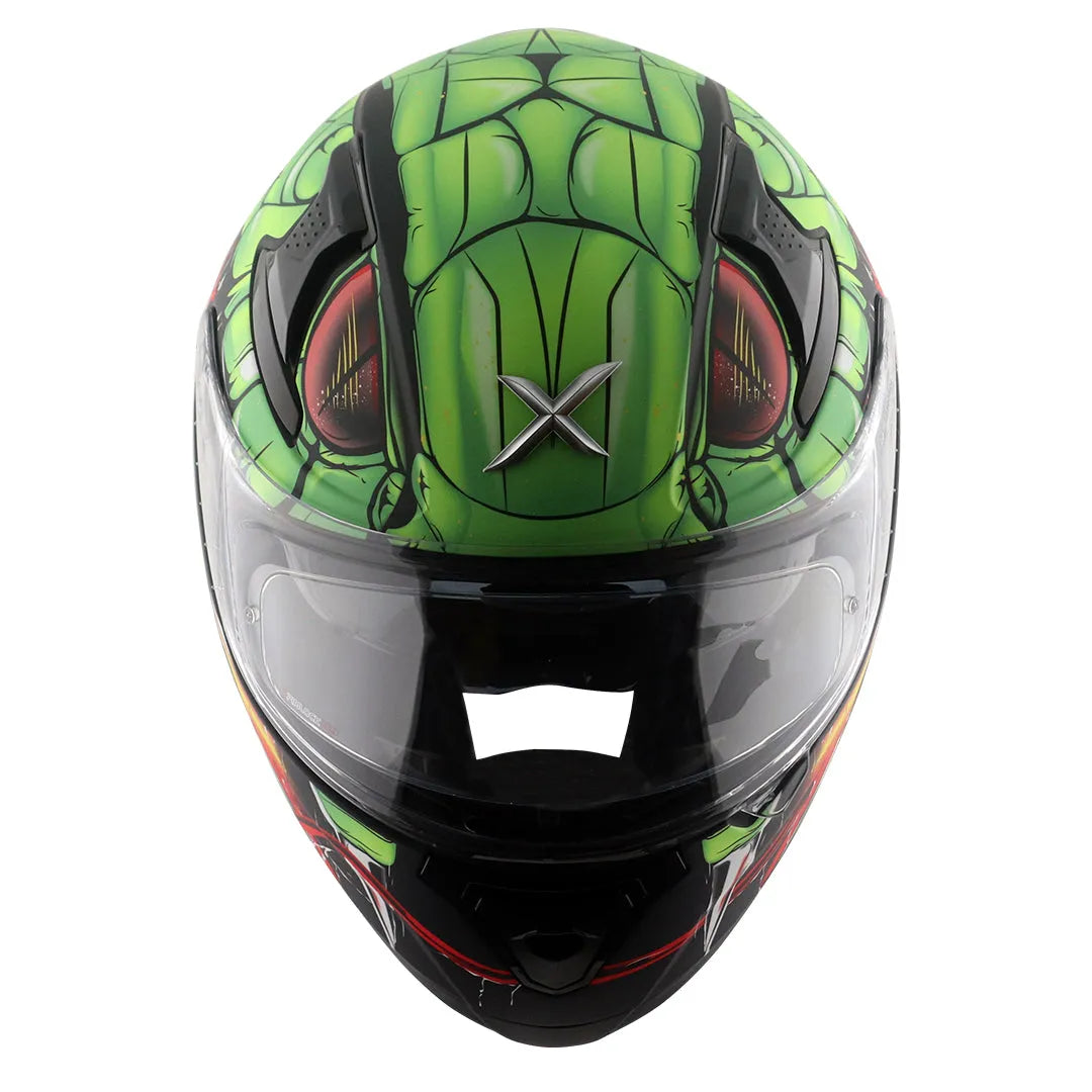 AXOR Apex Venomous Dull Black Neon Green Full Face Helmet