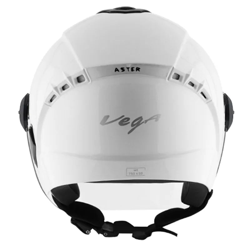 VEGA Aster Dx White Half Face Helmet