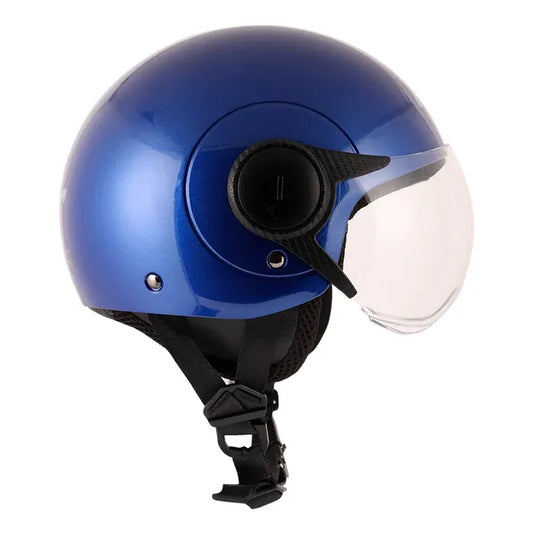 VEGA Atom Dull Blue Half Face Helmet