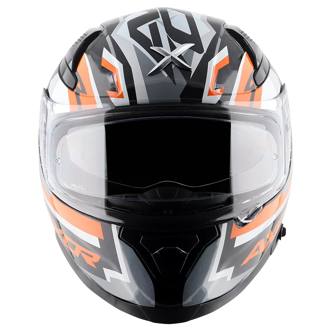 AXOR Apex Streak Black Orange Full Face Helmet