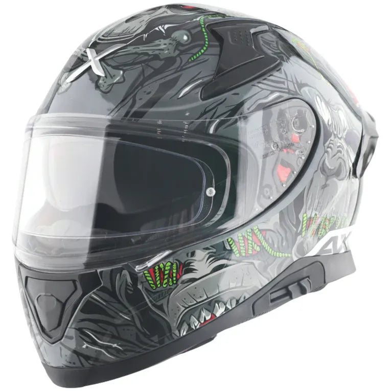 Axor Apex Ascetic Black Gray Full Face Helmet