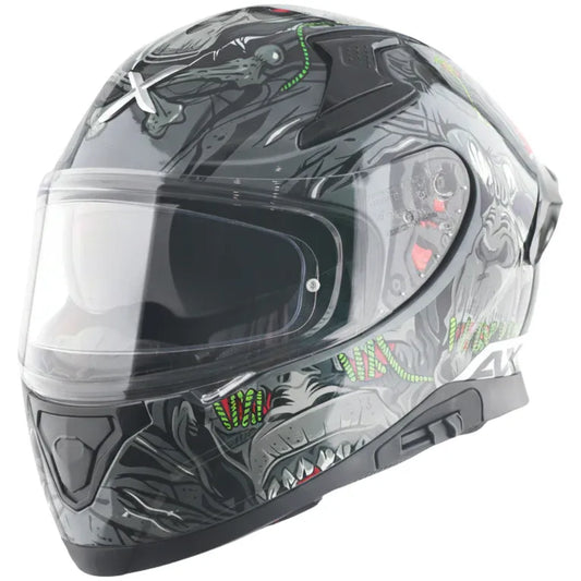 Axor Apex Ascetic Black Gray Full Face Helmet