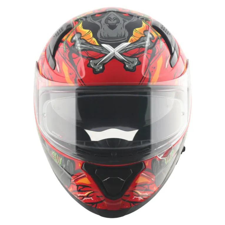 Axor Apex Ascetic Red Gray Full Face Helmet