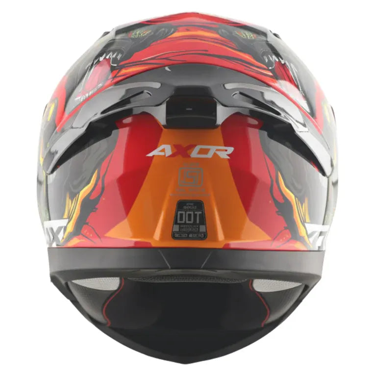 Axor Apex Ascetic Red Gray Full Face Helmet