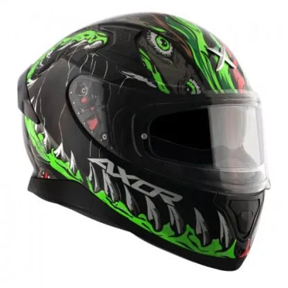 AXOR Apex Beast Black Green Full Face Helmet