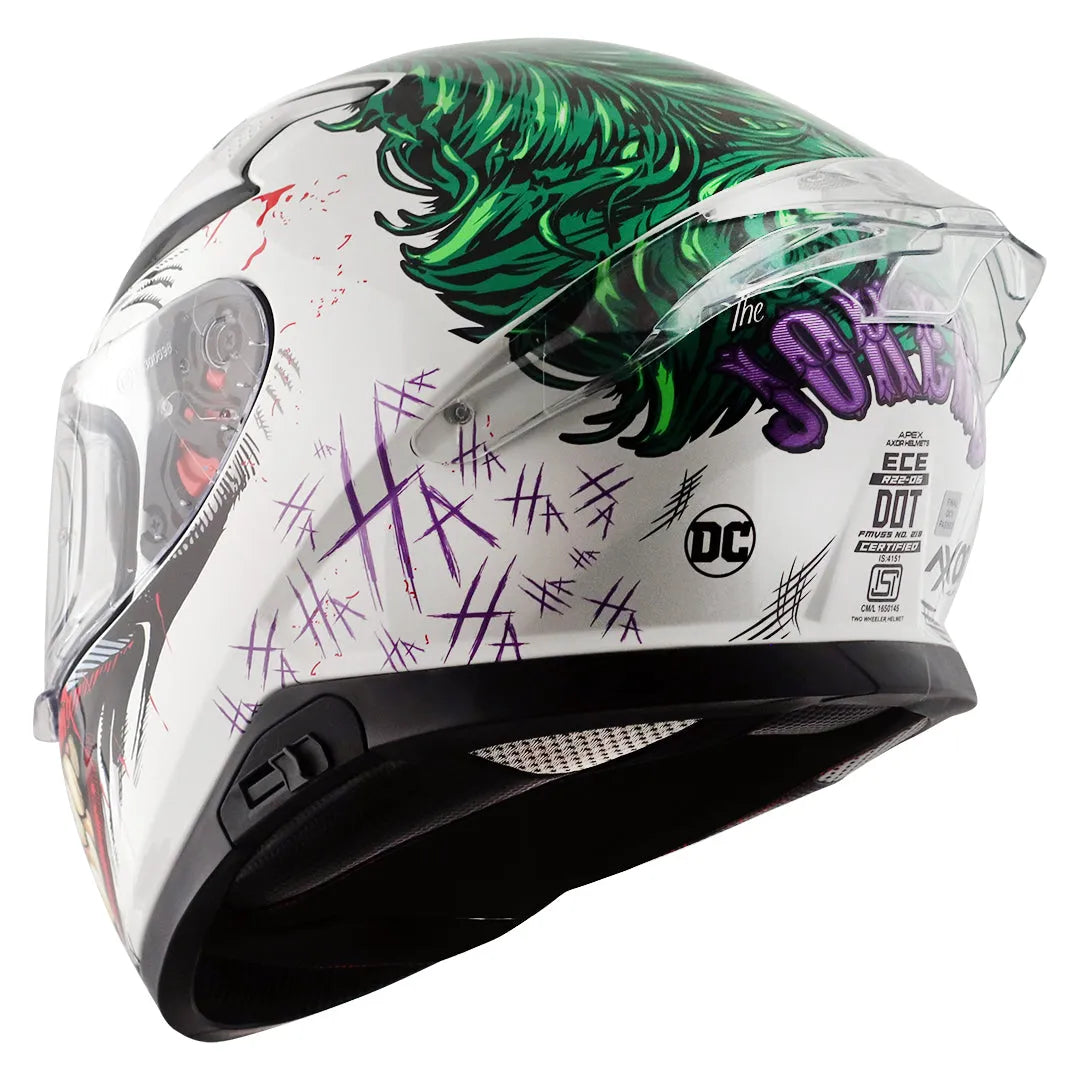 AXOR Apex Joker Special Edition White Green Full Face Helmet
