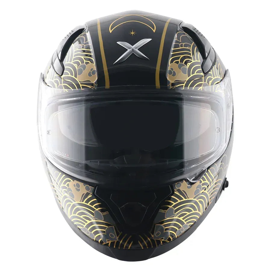 Axor Apex Infinity Black Gold Full Face Helmet