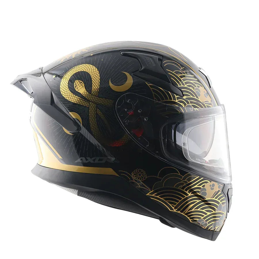 Axor Apex Infinity Black Gold Full Face Helmet