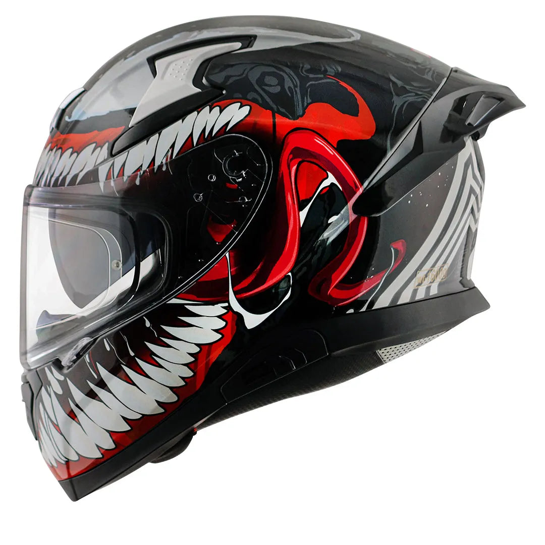 AXOR Apex Marvel Venom Black Red Full Face Helmet