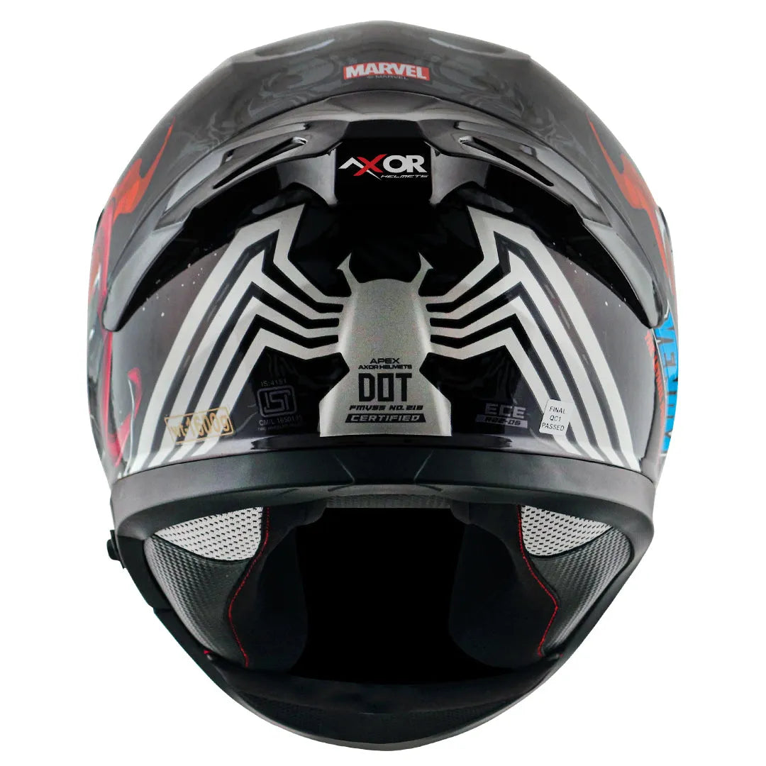 AXOR Apex Marvel Venom Black Red Full Face Helmet