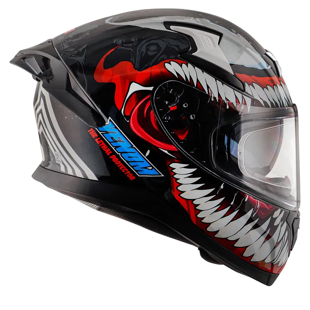 AXOR Apex Marvel Venom Black Red Full Face Helmet