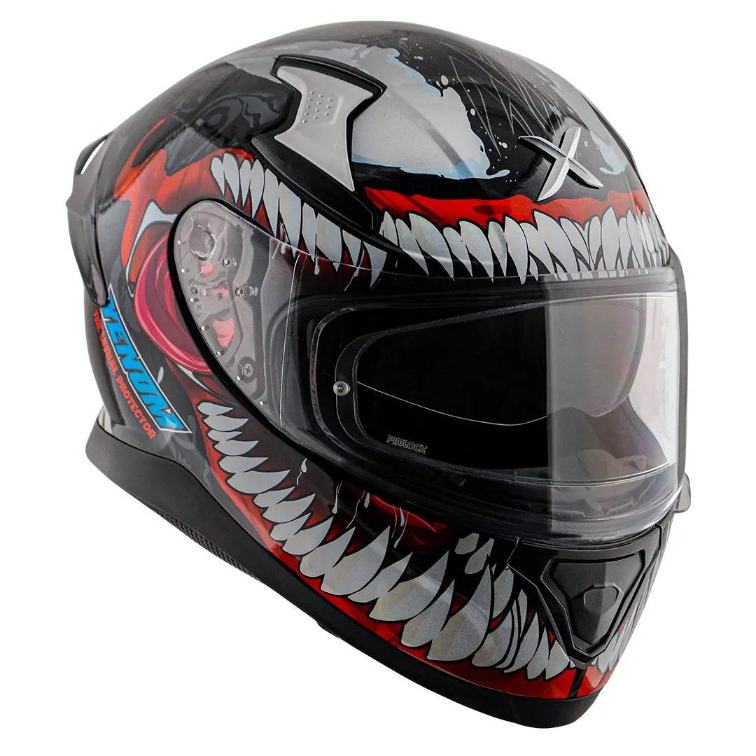 AXOR Apex Marvel Venom Black Red Full Face Helmet