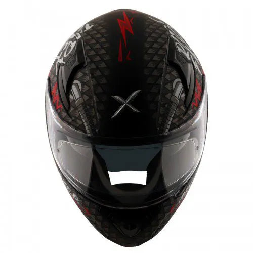 AXOR Apex Ridefast Black Red Full Face Helmet
