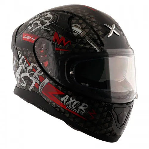 AXOR Apex Ridefast Black Red Full Face Helmet
