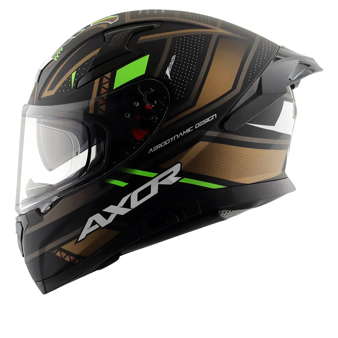 AXOR Apex Tikki Black Gold Full Face Helmet
