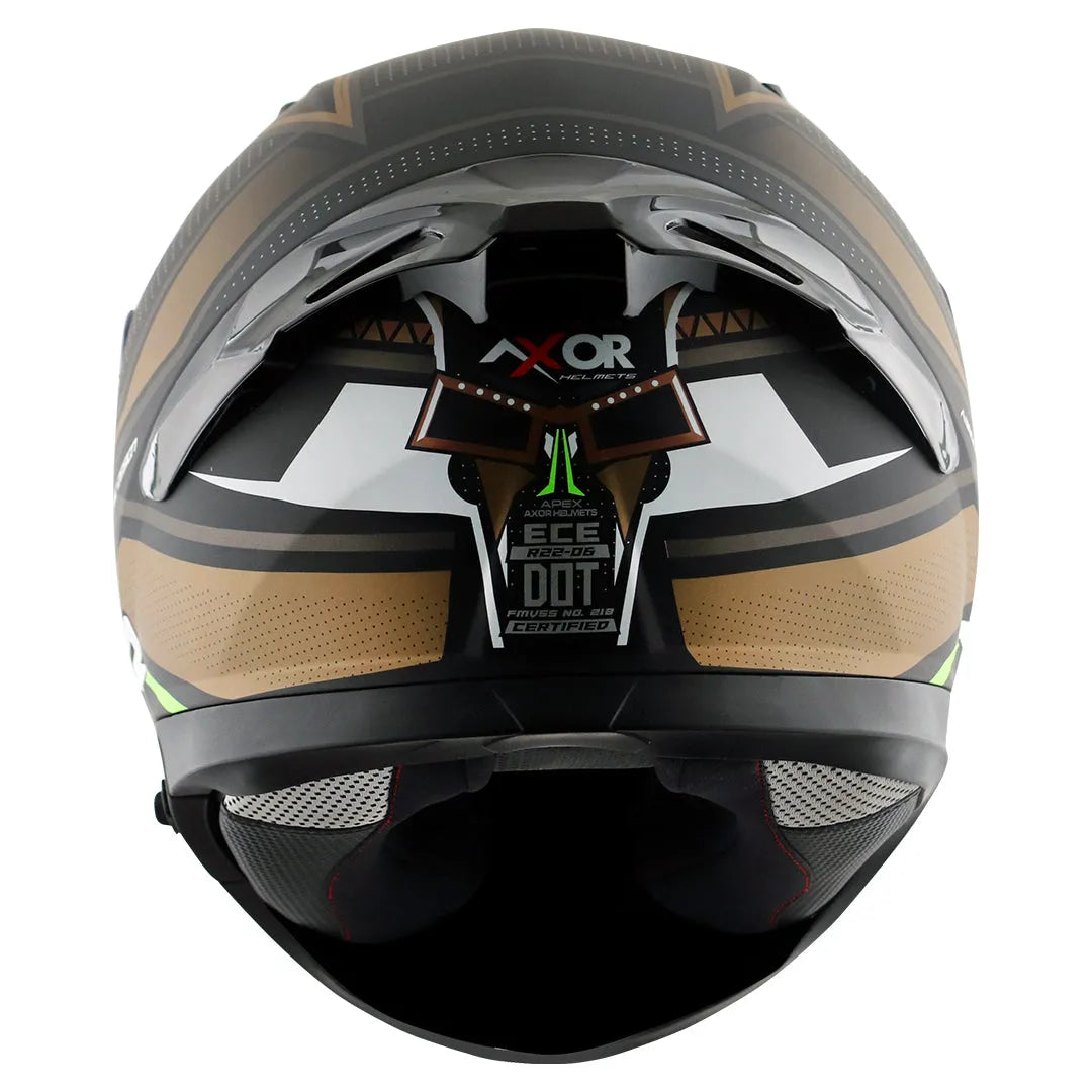 AXOR Apex Tikki Black Gold Full Face Helmet