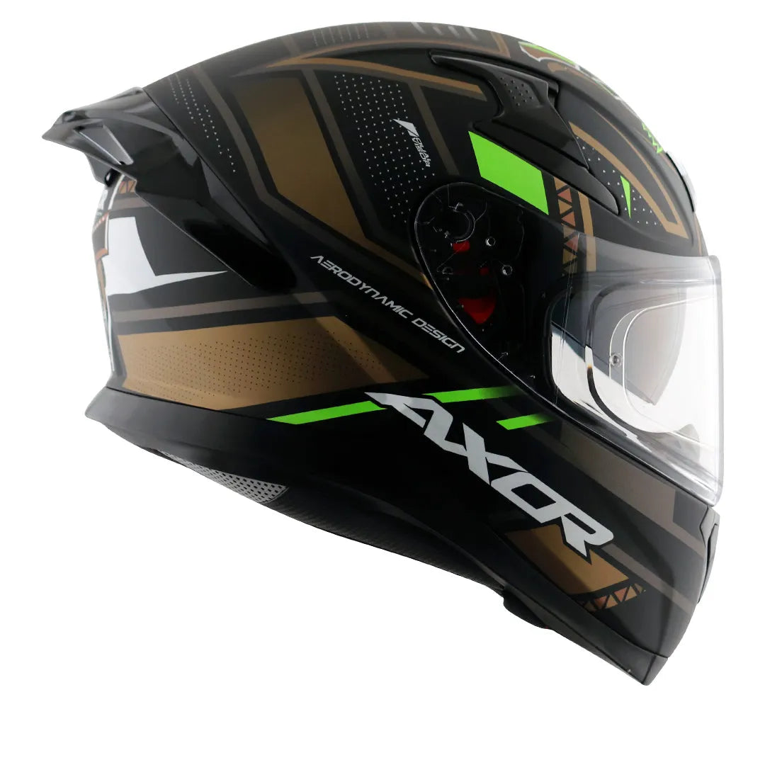 AXOR Apex Tikki Black Gold Full Face Helmet