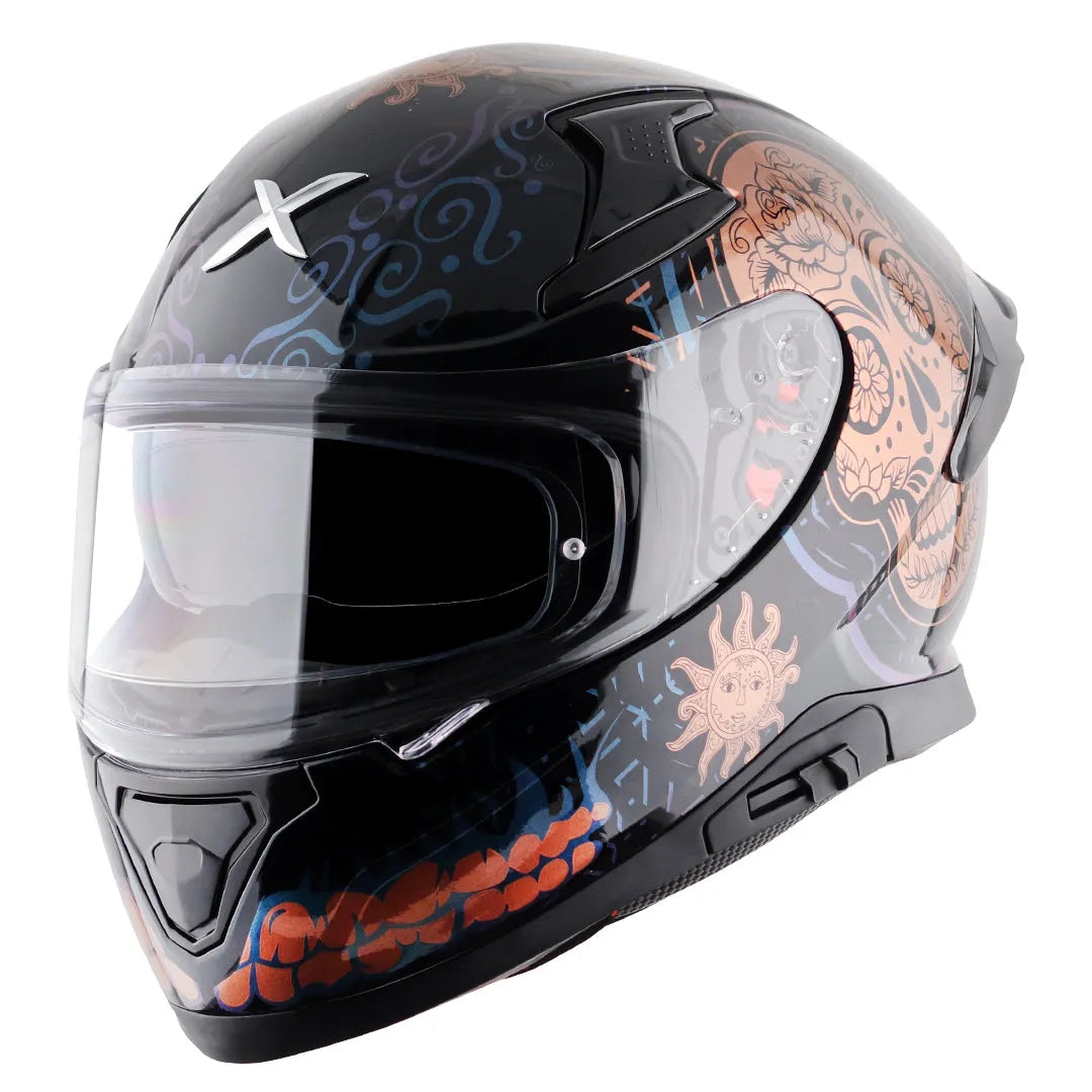 AXOR Apex Trance 2 0 Black Gold Full Face Helmet