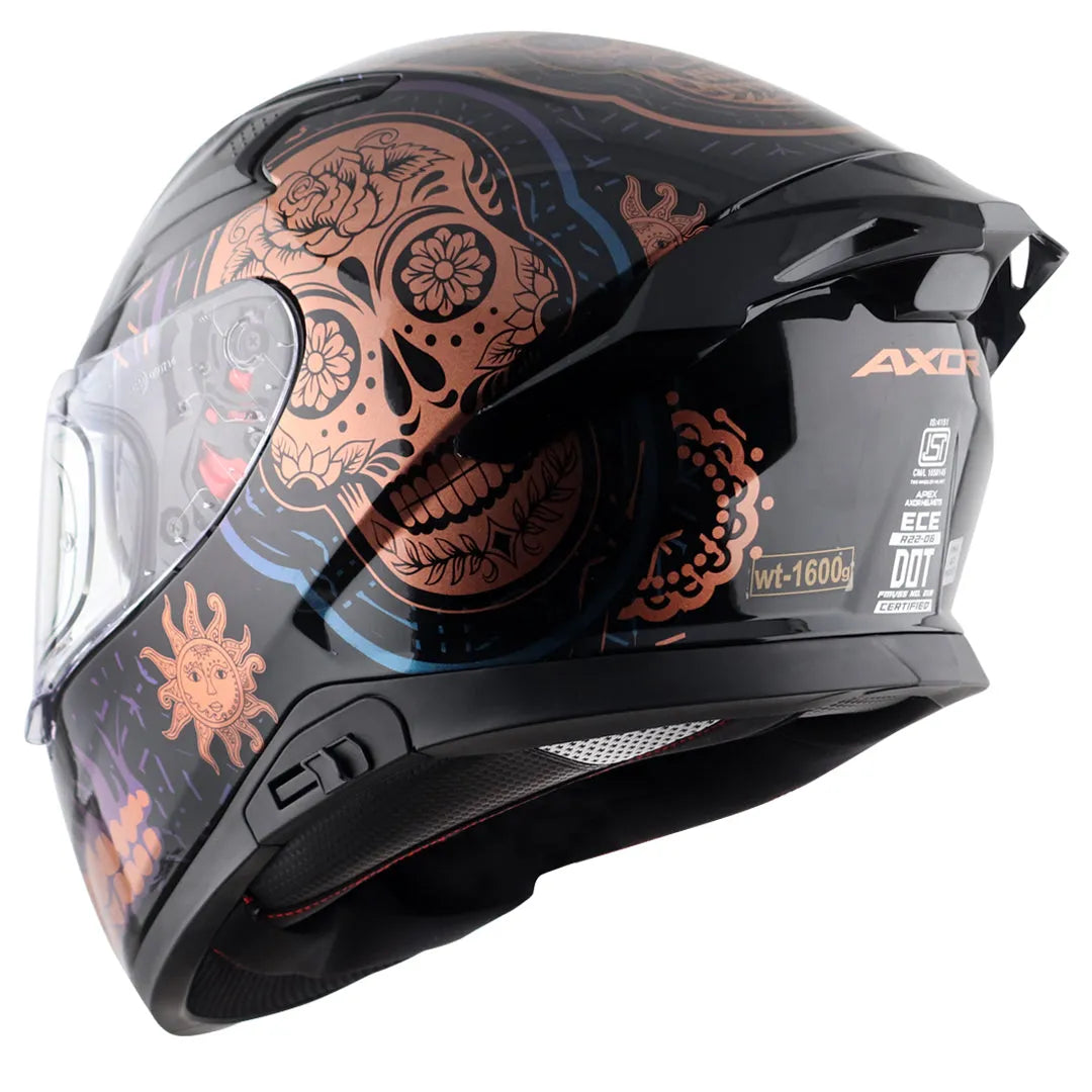 AXOR Apex Trance 2 0 Black Gold Full Face Helmet