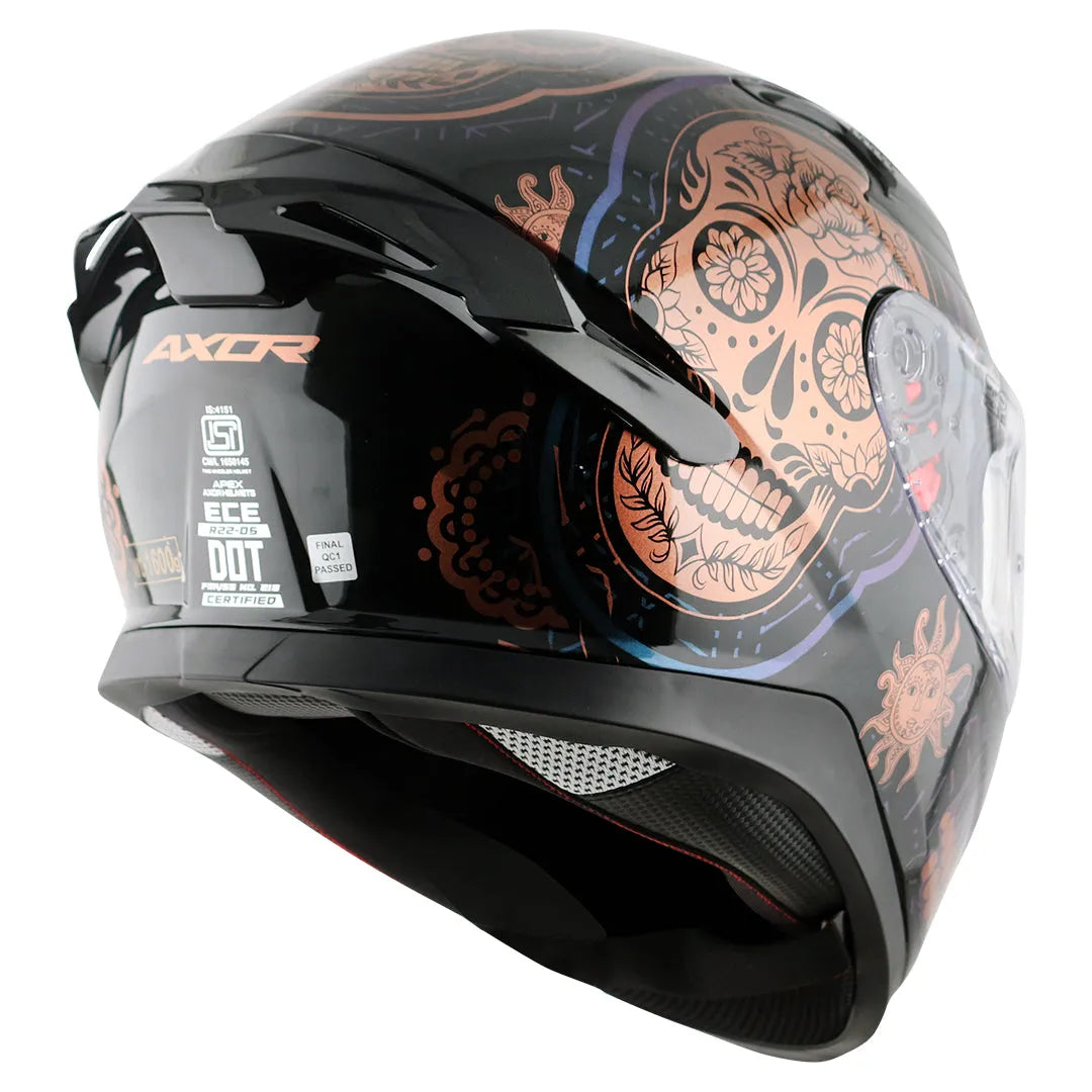 AXOR Apex Trance 2 0 Black Gold Full Face Helmet