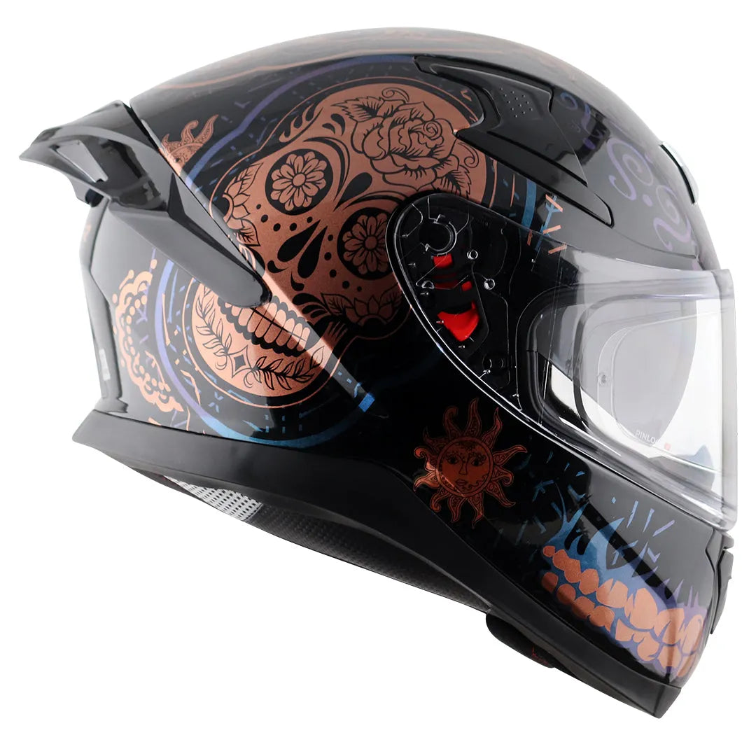 AXOR Apex Trance 2 0 Black Gold Full Face Helmet