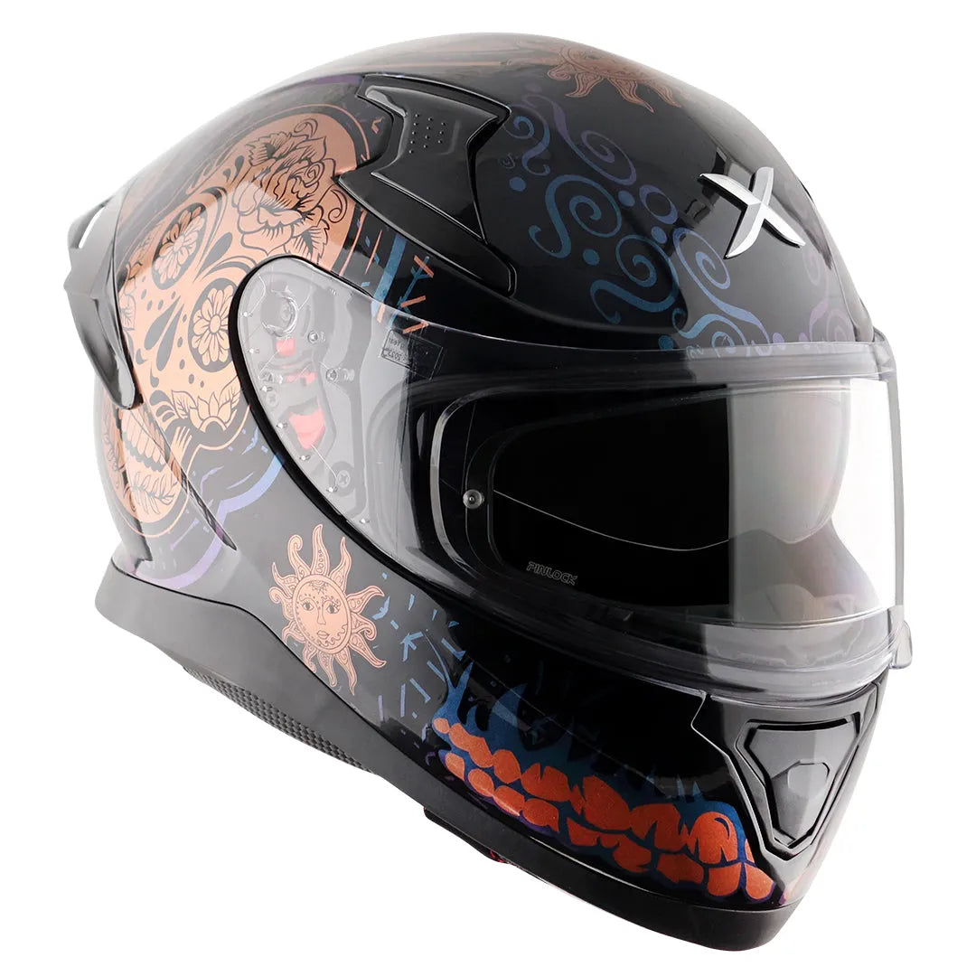AXOR Apex Trance 2 0 Black Gold Full Face Helmet
