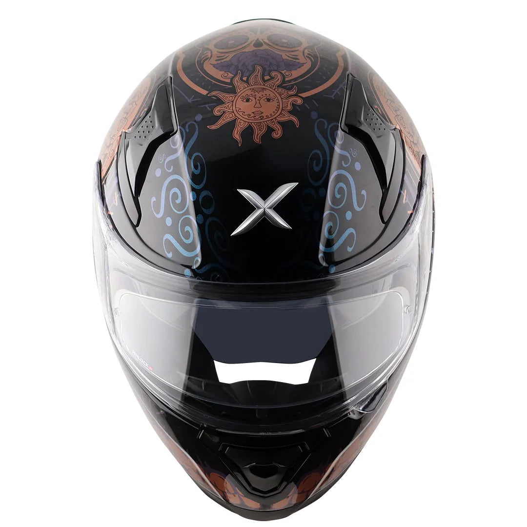 AXOR Apex Trance 2 0 Black Gold Full Face Helmet