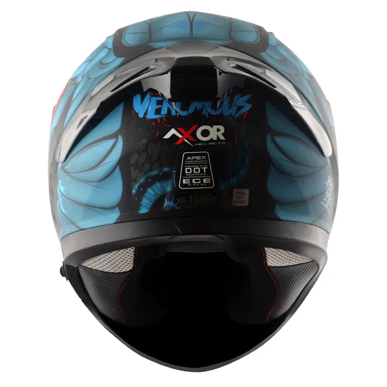 AXOR Apex Venomous Dull Black M Blue Ff Full Face Helmet
