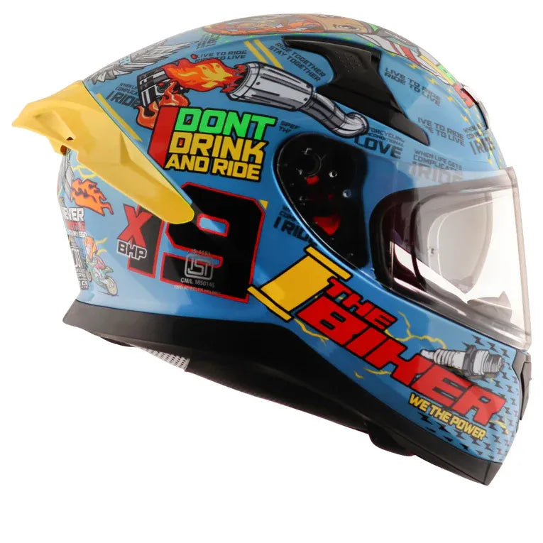 AXOR Apex Xbhp 19 Blue Red Full Face Helmet