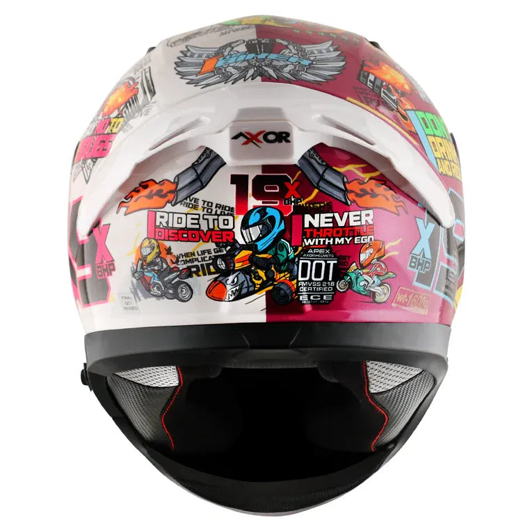 AXOR Apex Xbhp 19 Pink White Full Face Helmet