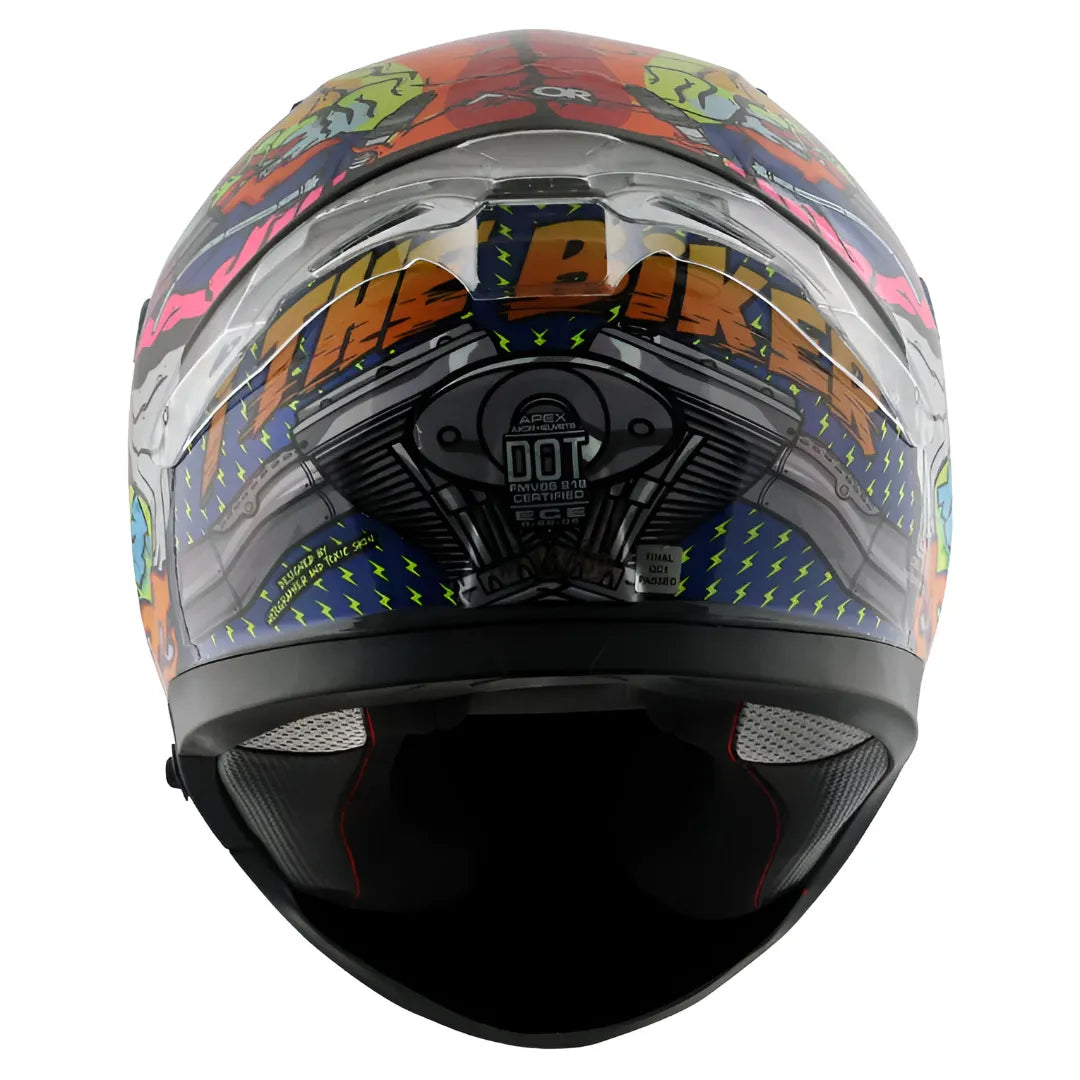 AXOR Apex Xbhp 299 Neon Yellow Blue Full Face Helmet