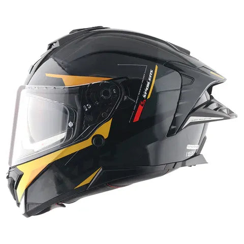 Axor Brutale Kryptic Black Yellow Full Face Helmet