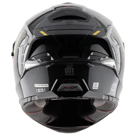 Axor Brutale Kryptic Black Yellow Full Face Helmet