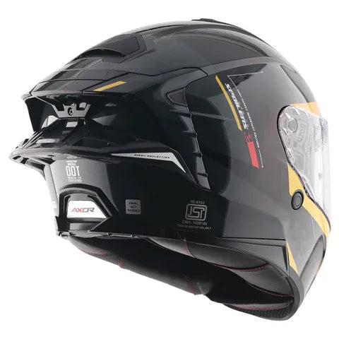 Axor Brutale Kryptic Black Yellow Full Face Helmet