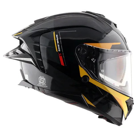 Axor Brutale Kryptic Black Yellow Full Face Helmet