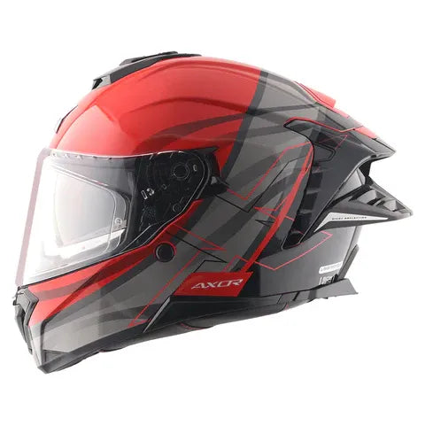 Axor Brutale Surges Red Grey Full Face Helmet