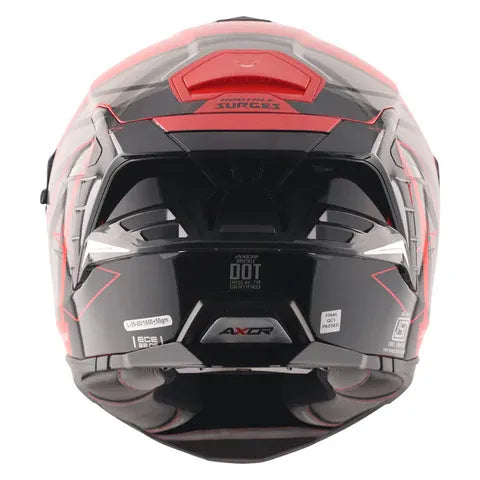 Axor Brutale Surges Red Grey Full Face Helmet
