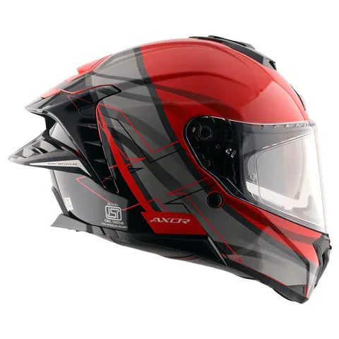 Axor Brutale Surges Red Grey Full Face Helmet