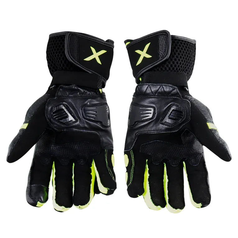 Axor Gator Black Neon Green Gloves Riding Gears