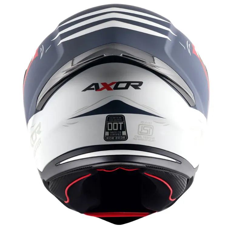 AXOR Hunter Shark Dull Blue White Full Face Helmet