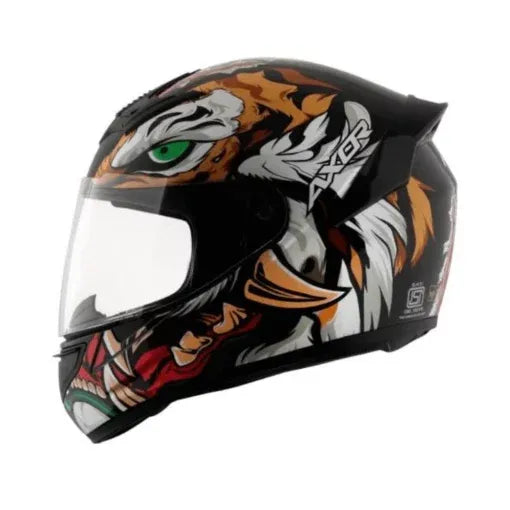 AXOR Rage Tiger Black Red Full Face Helmet