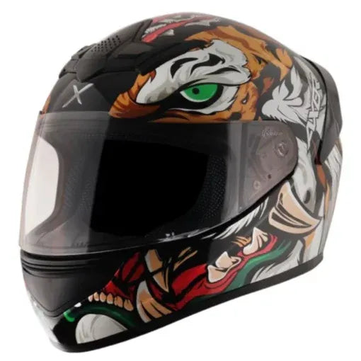 AXOR Rage Tiger Black Red Full Face Helmet