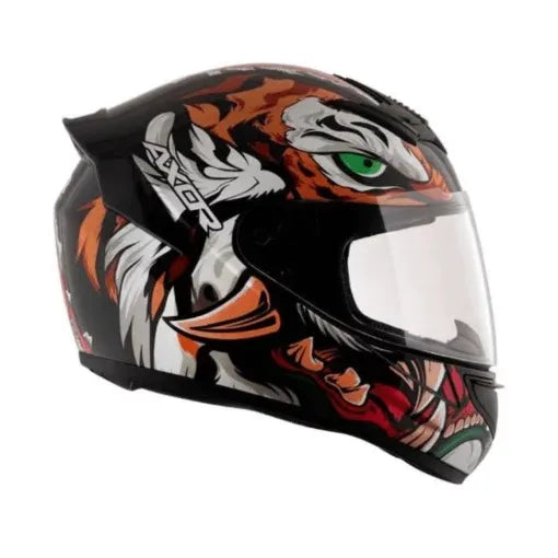 AXOR Rage Tiger Black Red Full Face Helmet