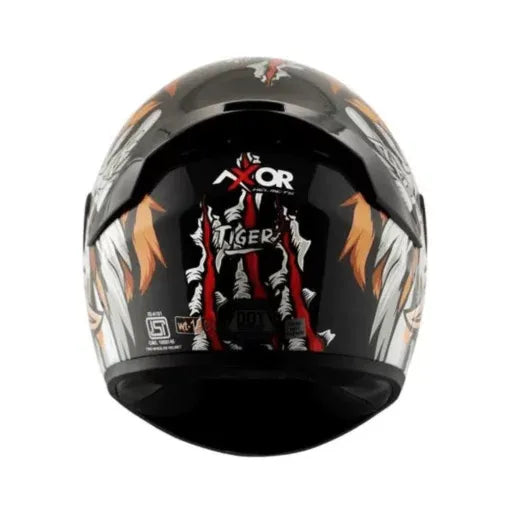 AXOR Rage Tiger Black Red Full Face Helmet